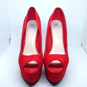 Platform peep toe stilletto